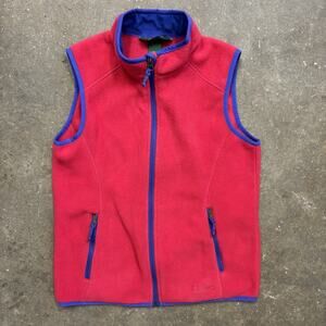 Ll Bean Fleece Vest Youth Girl’s 14-16 Pink Zip Up Outdoor Gorpcore